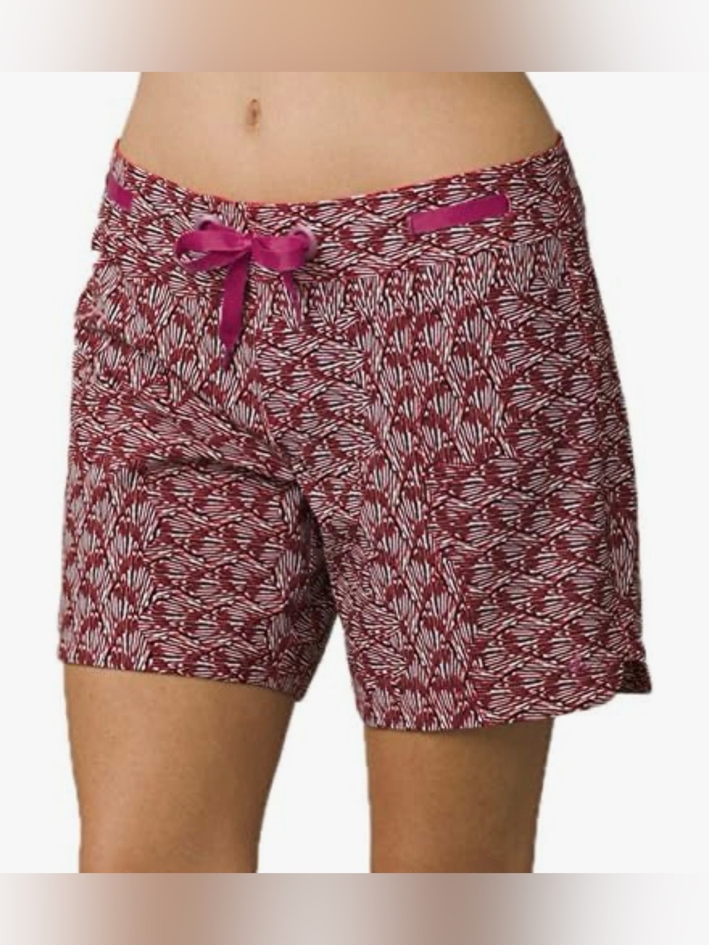 prAna Silvana Boardshort Pomegranate Seashells Print Swim Shorts Size S